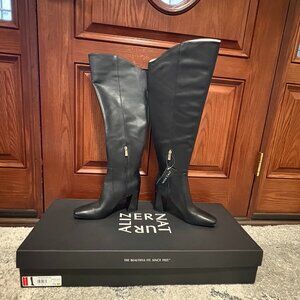 Brand new Naturalizer Lyric women's size 7 1/2 black leather wide calf boots